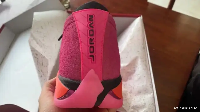 1st Kicks Shoes Pink DH4121-600 (W) Retro Shocking 14 Jordan Low 0514